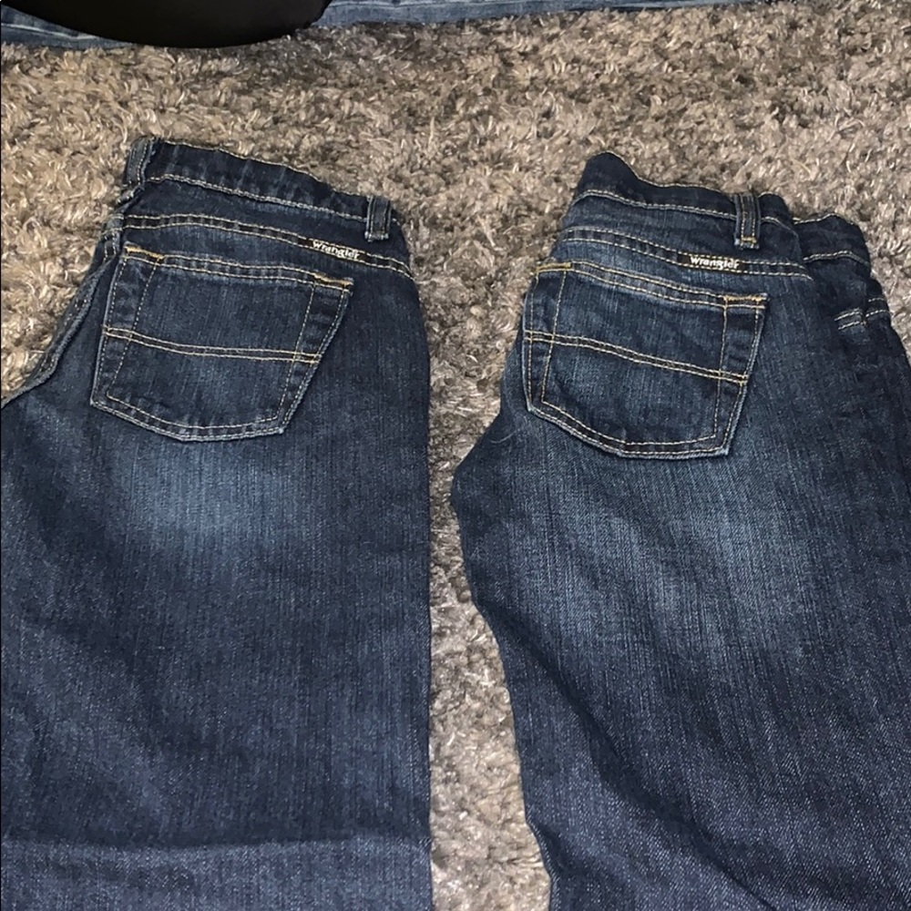 Boys Wrangler jeans.